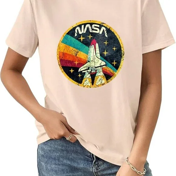 Women Vintage Space Shuttle Graphic T-Shirt (S-XL) - Picture 9 of 15